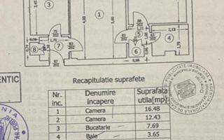 Metrou Obor mobilat etaj intermediar 2 camere - Schiță 8