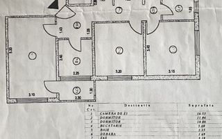 Apartament 3 camere decomandat Chisinau - Schiță 7