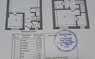 Casa-4 camere-3 bai-tearasa-2 locuri de parcare-curte | Ozana - Schiță 25