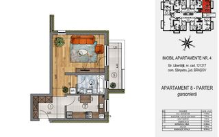 Garsonieră parter Orizont Residence Sânpetru (preț fără TVA) - Poză 4