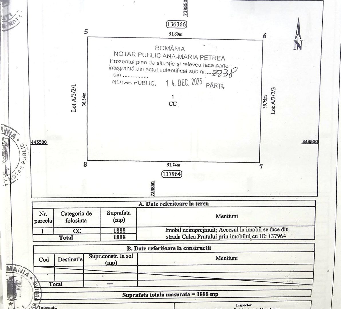 Teren intravilan in Galati,  str. Macului, sup. 2077 mp - 70 euro/mp - Poză 3