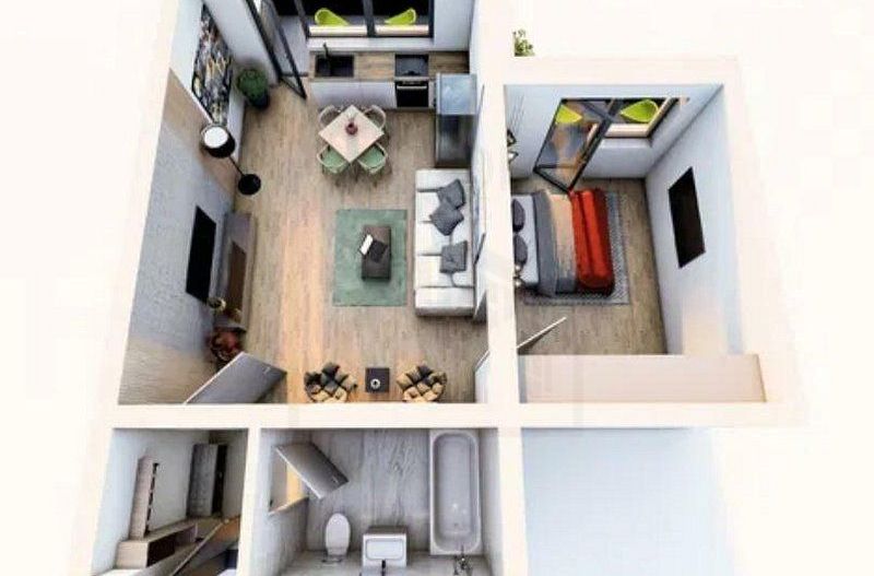 Apartament 2 Camere | Subcetate | Etaj 2 | 48 mp - Parcare - Poză 1