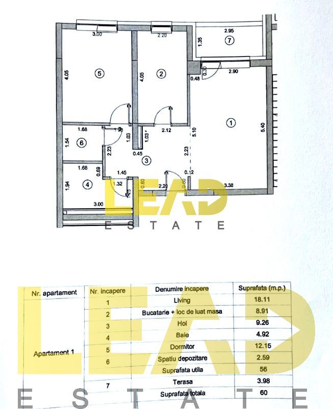 De inchiriat apartament 2 camere, decomandat, cartier Coresi! - Poză 2