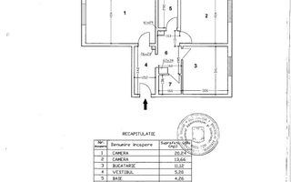 Apartament 2 Camere | Parcul Sebastian | Renovat - Schiță 16