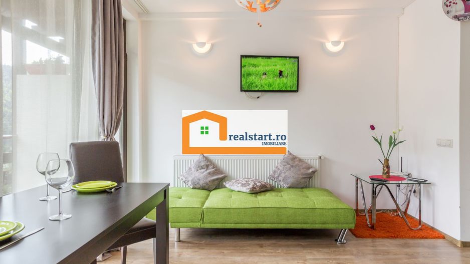 View munte,Studio Azuga, Ideal Investitie aparthotel, mobilat&utilat - Poză 9