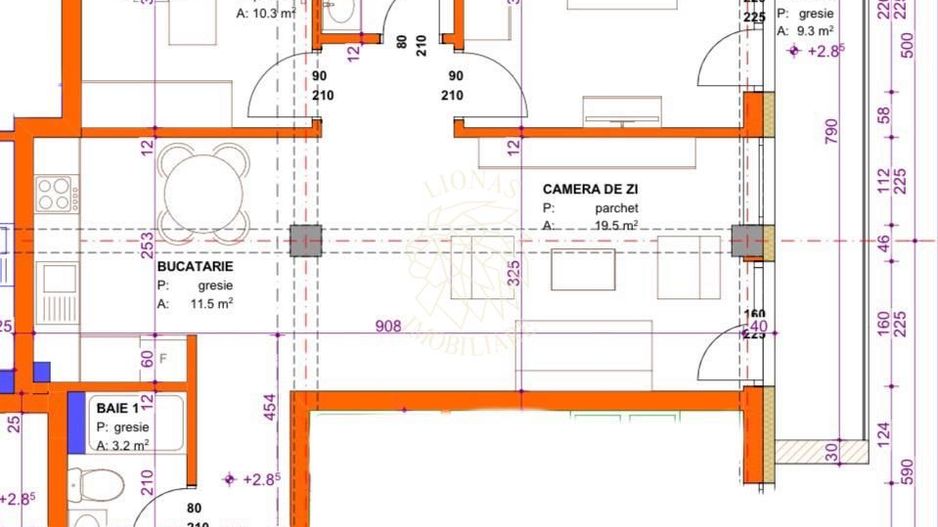 Apartament de Lux 3 camere 68,3 mp+balcon 9,3 mp-etaj 2-Central - Poză 1