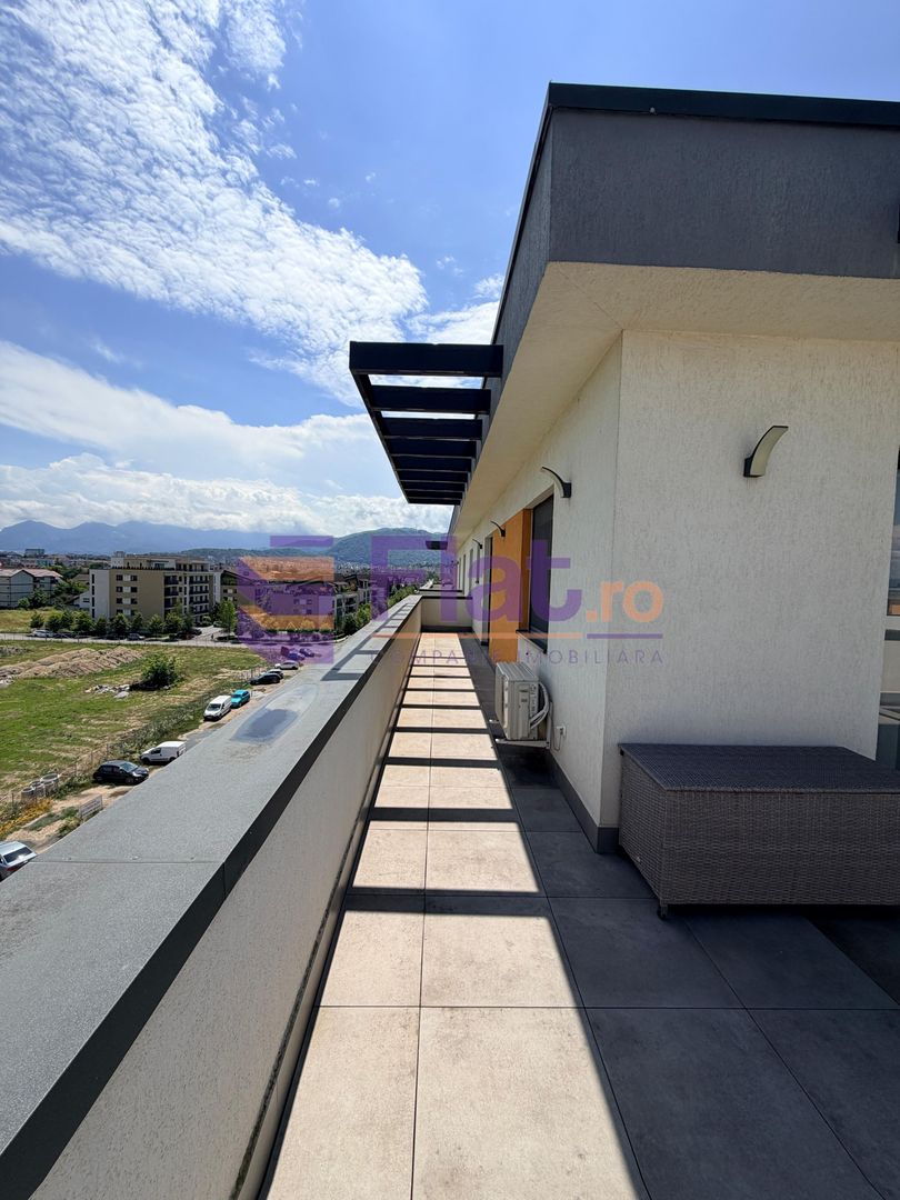 Penthouse de închiriat | 2 camere | Coresi – Tractorul | Terasă 50 mp - Poză 1