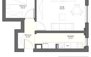 Apartament 3 camere in Tei | Renovat | Vedere la parc si lac - Schiță 14