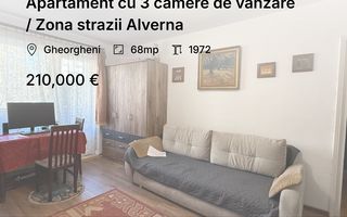 Apartament cu 3 camere de vanzare / Zona strazii Alverna - Poză 1