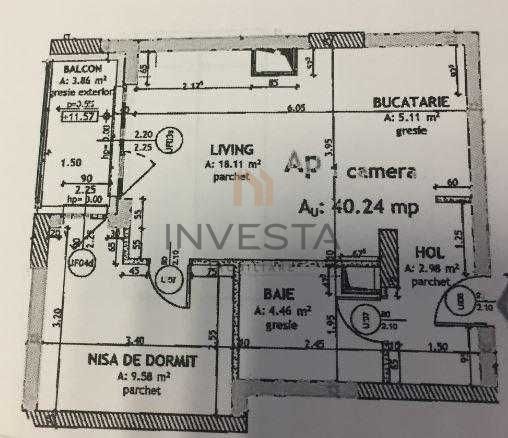 Apartament 2 camere mobilat complet, etaj intermediar, zona Soporului - Schiță 7