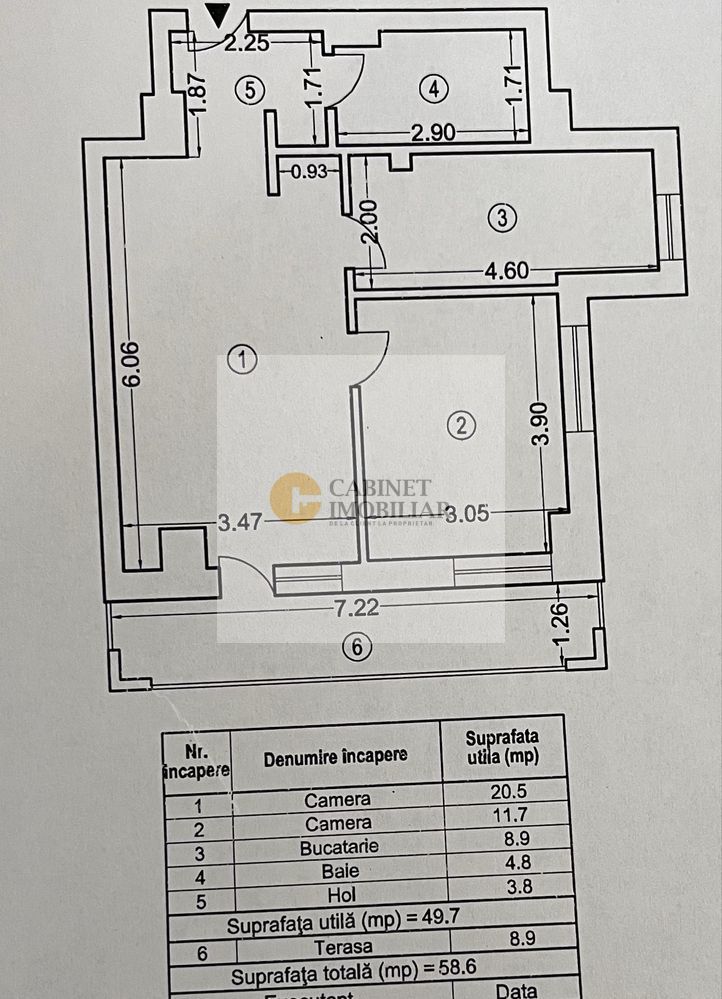 2 camere | Bd. Timisoara | Bloc 2023 | 50 mp utili - Schiță 8