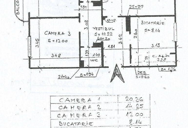 Apartament 3 camere | decomandat | 74 mp | garaj I boxa I Plopilor - Schiță 12