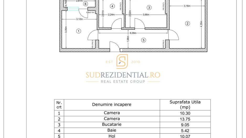 Apartament 2 camere mobilat, loc de parcare, metrou Dimitrie Leonida - Schiță 8