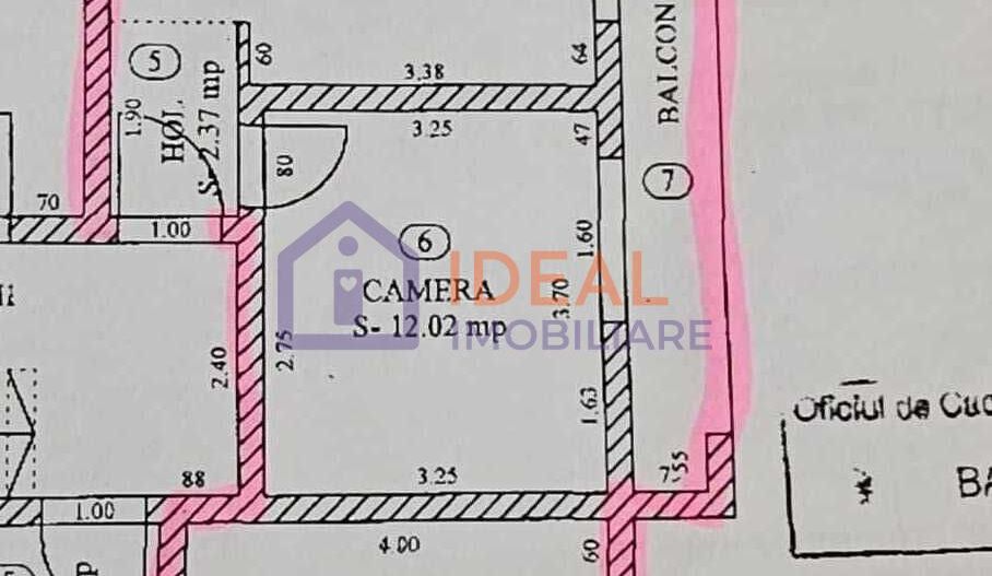 Apartament cu 3 camere si 2 balcoane, in Cartierul Arhitectilor - Schiță 9