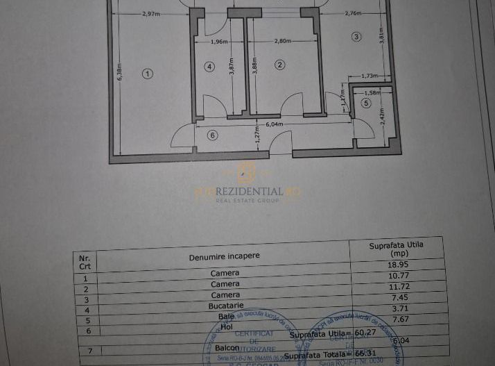 Apartament 3 camere, mobilat si utilat, Drumul Binelui, Comision 0% - Schiță 13