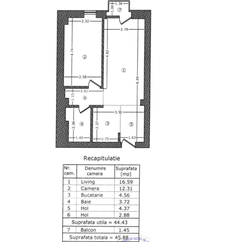 AP. 2 CAMERE AVIATIEI PARK, BLOC NOU, MOBILAT, CENTRALA, COMISION 0% - Schiță 9