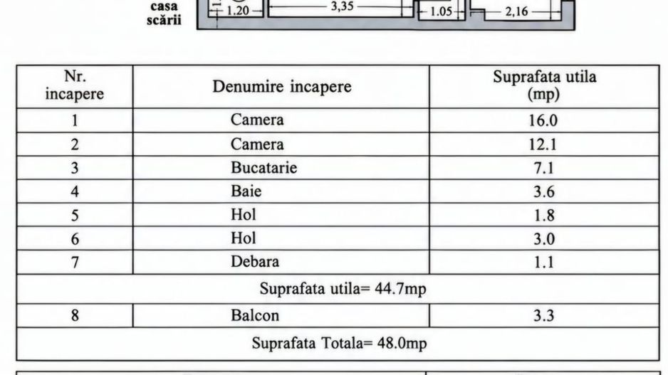 2 camere | Tomis Nord – Parcul Tăbăcăriei | Etaj 2 | Centrală proprie - Poză 14