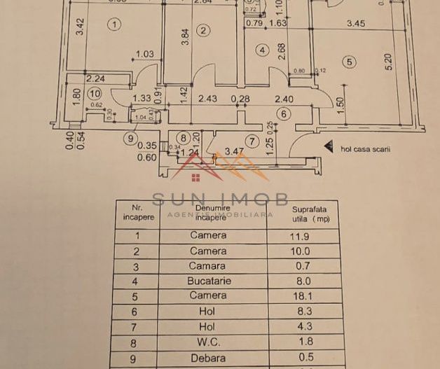 Apartament 3 camere, decomandat, centru, Ploiesti, Prahova - Poză 7