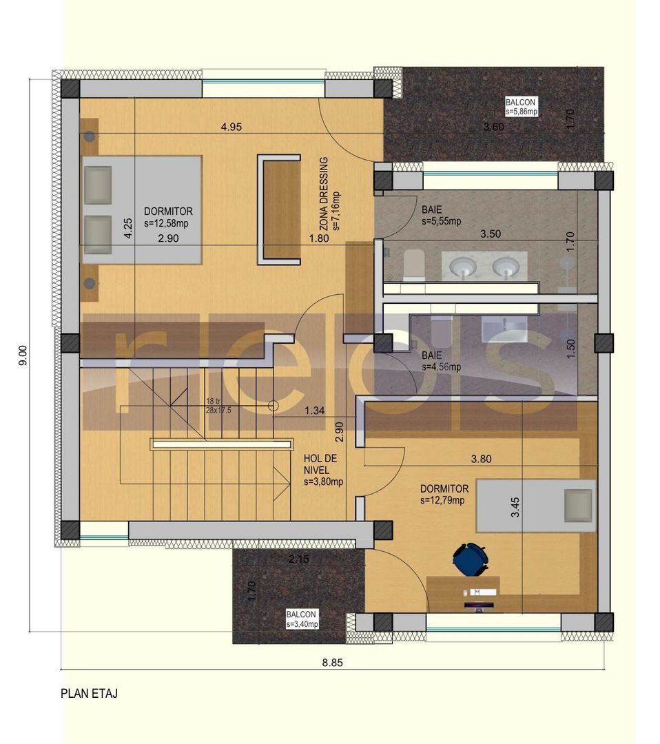 VILA LUX TZU DE VANZRE BRAGADIRU P+E1+E2 4 CAMERE - Poză 7