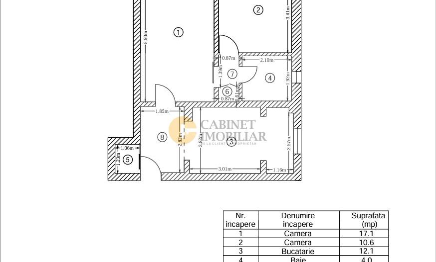 2 Camere - 52MP | Reabilitat | 1980 | Metrou Crangasi la 4 minute - Schiță 7