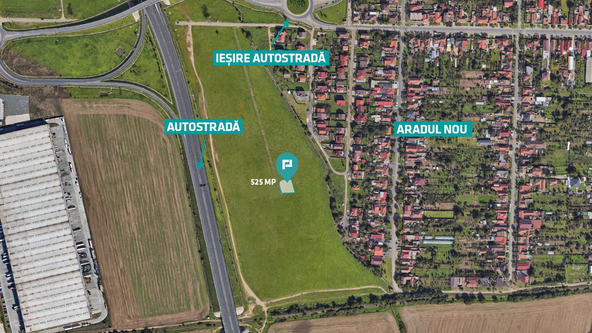 Teren cu PUZ servicii comerciale Aradul Nou - Poză 1