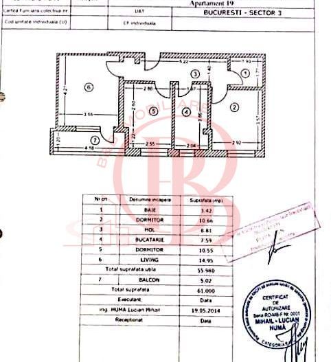 Apartament Finalizat 3 camere Mutare Imediata Mobilat Utilat - Schiță 14