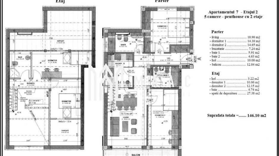 Apartament 5 Camere I 3 Bai I Parcare I Superpret!! - Poză 9