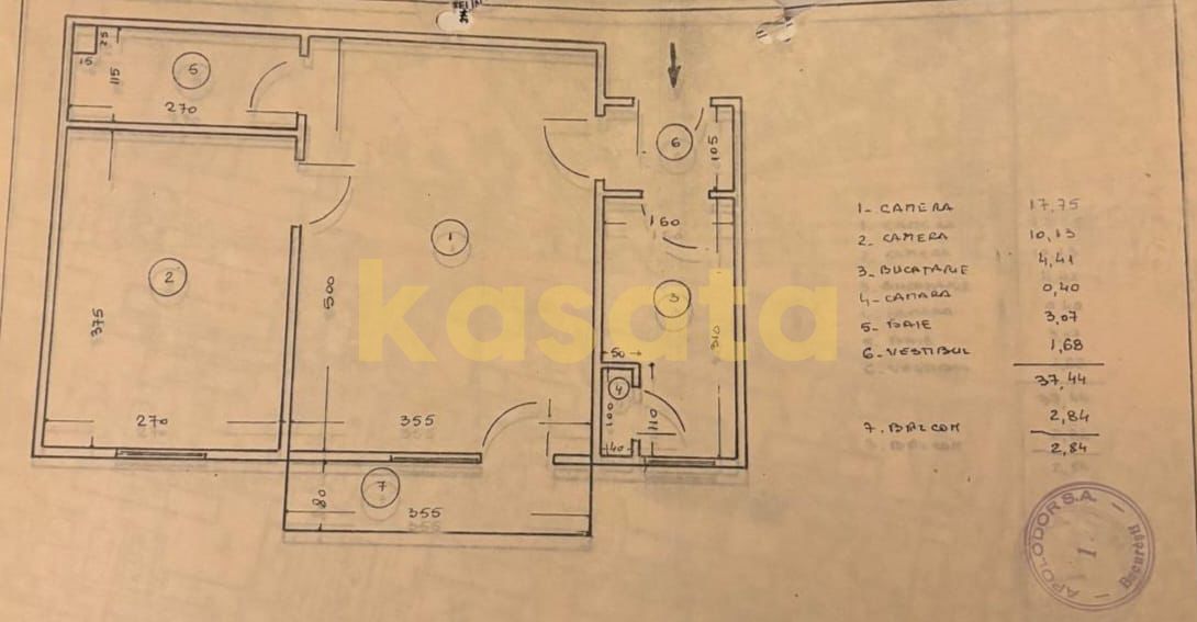 Apartament 2 camere de vânzare | Floreasca - Str. Mozart | Renovat - Schiță 21
