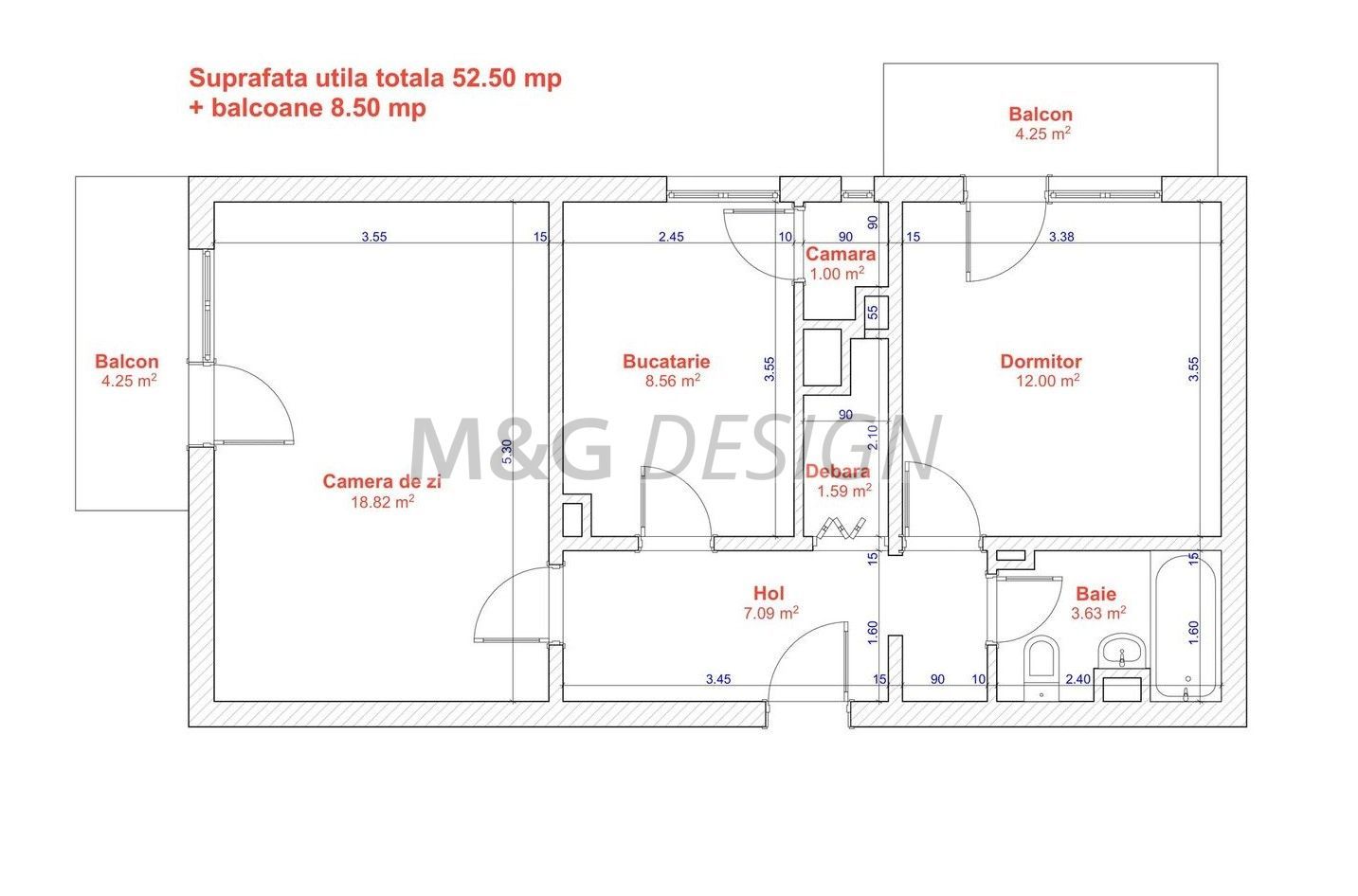 Apartament 2 camere Lipovei cu centrala - Poză 11
