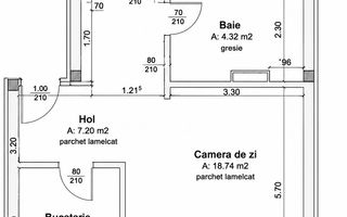 Apartament  2 camere si parcare proprie in cartierul Buna Ziua - Schiță 7