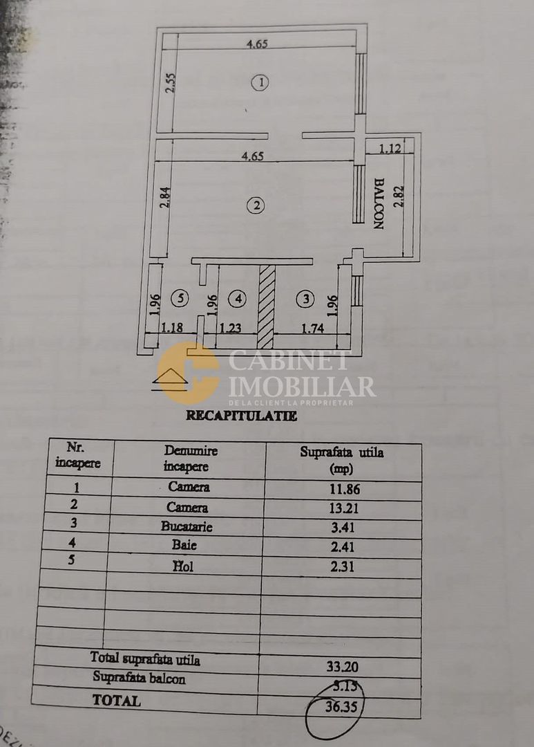2 camere ideal pentru investitii zona Alexandru cel Bun-Pta Alexandru - Poză 7