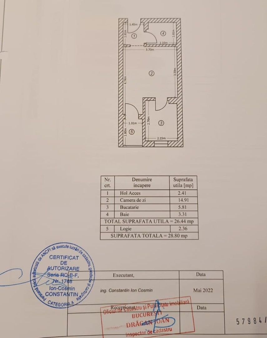 Garsoniera  29mp + loc de parcare, Str. Gura Siriului/Parcul Teilor - Poză 7