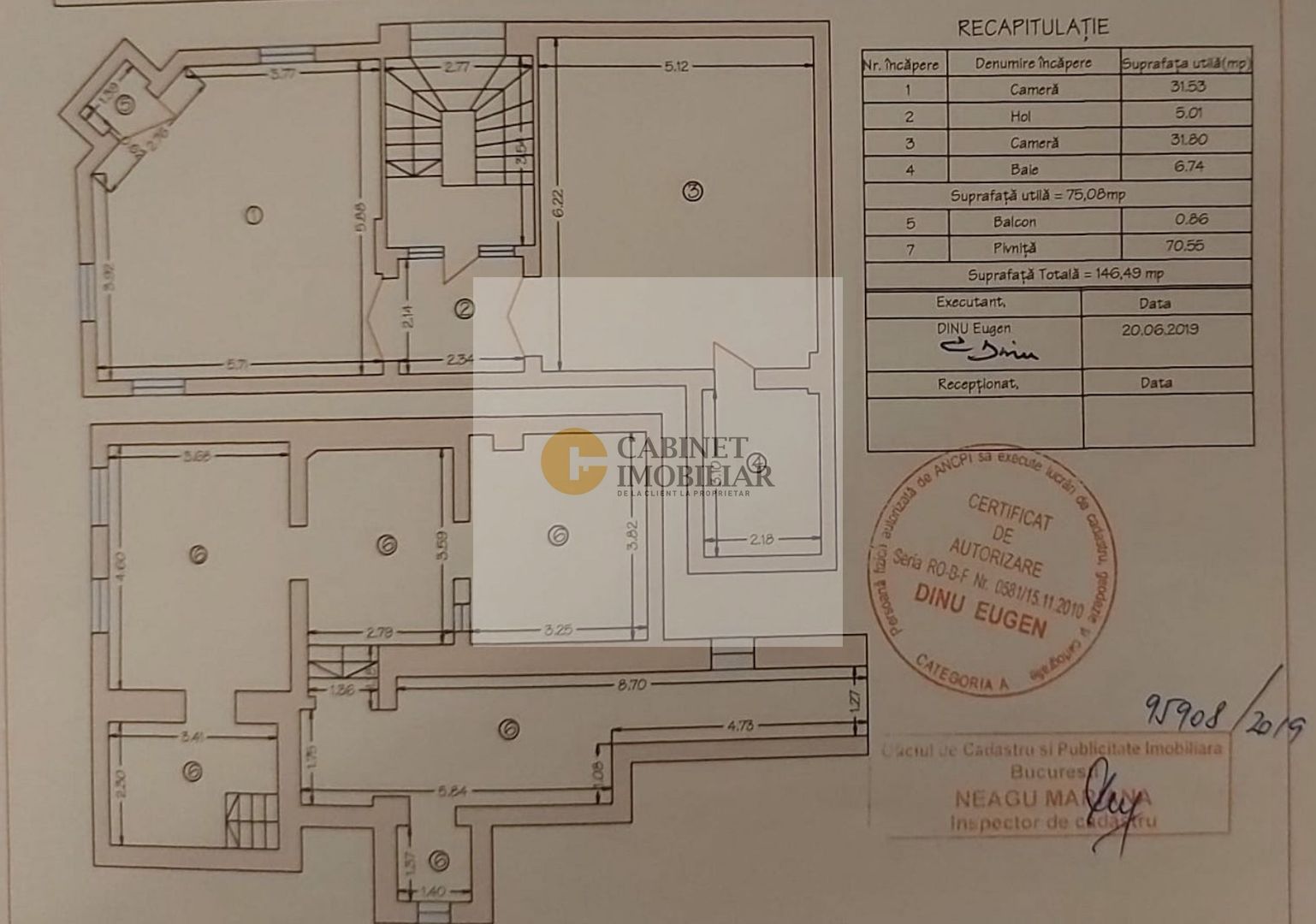 Apartament in vila | 2- 5 camere | Unirii | 150mp - Schiță 6