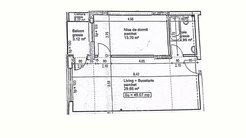 NOU! Apartamente cu 2-3 camere, semifinisat, balcon /terasa, zona VIVO - Poză 6