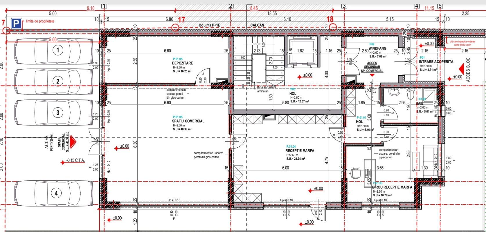Spatiu comercial stradal + 4 locuri de parcare - Poză 1