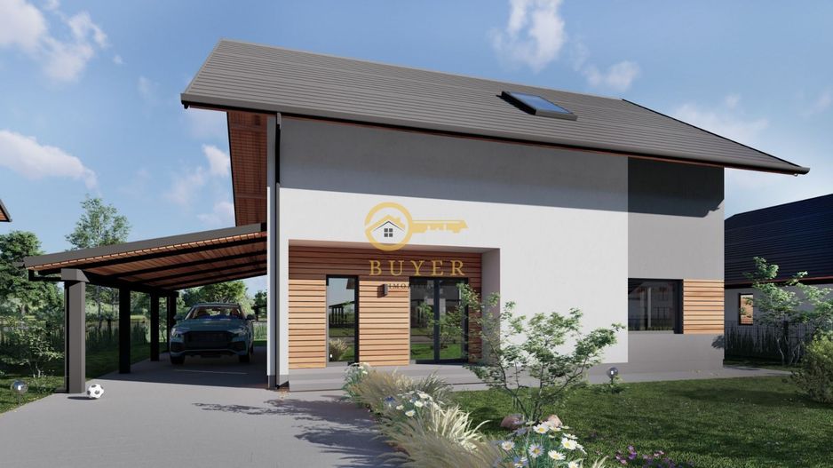 Casa individuala 120mp utili cu teren 500mp, Carport- Sura Mica - Poză 8