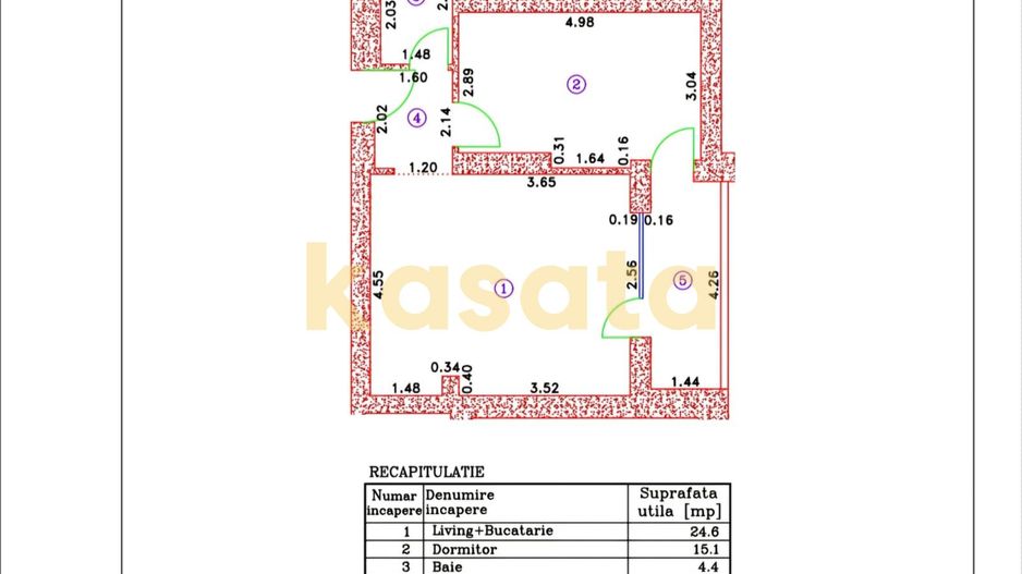 Cortina North 2 camere premium mobilat, utilat complet, parcare - Schiță 9