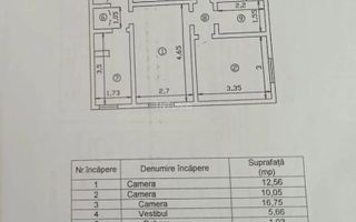 DE VANZARE 3 CAMERE  | DRUMUL TABEREI | ALEEA  COMPOZITORILOR | METROU - Schiță 8