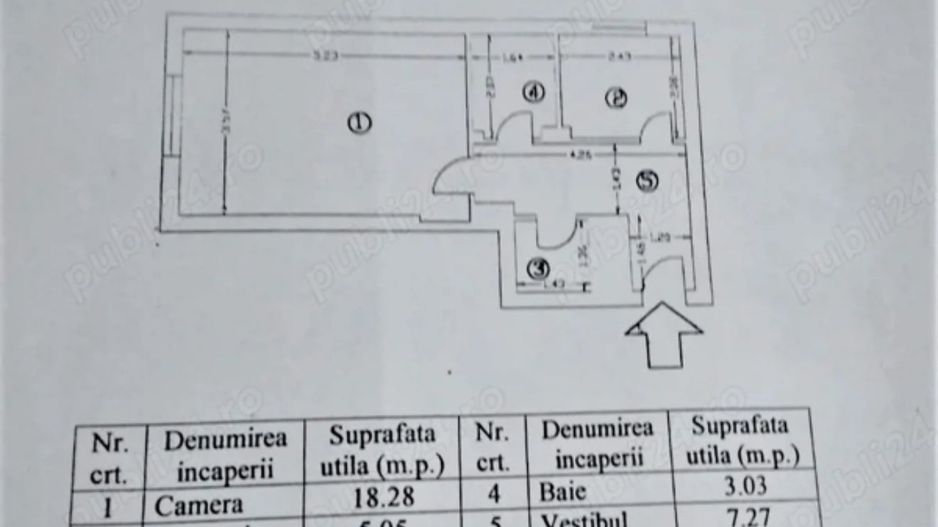 GARSONIERA FLOREASCA, BUCATARIE DESCHISA, CENTRALA TERMICA, MODERN - Schiță 8