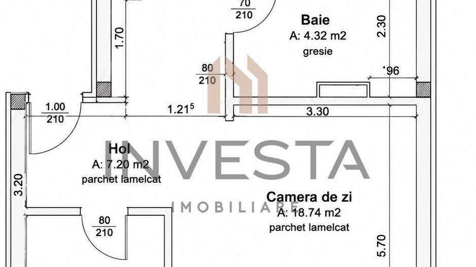 Apartament  2 camere si parcare proprie in cartierul Buna Ziua - Schiță 7