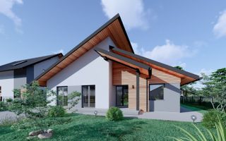 Casa superba pe un nivel, arhitectura deosebita- Teren 500mp - Poză 4