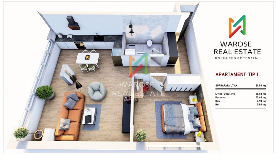 0% Comision | Ap 2 camere | 3 Structuri | De la 58 mp - Poză 2