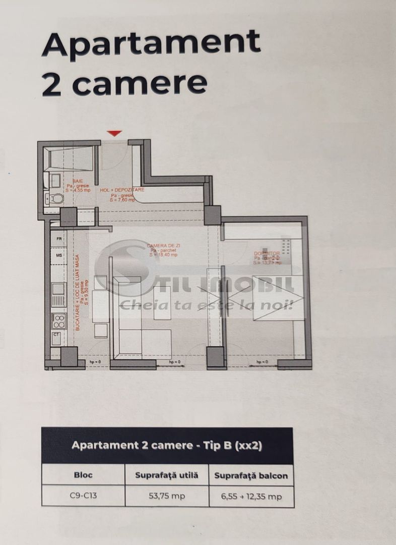 Ap. cu 2 camere,  60.7mp, Bucium-Predare Septembrie 2025 - Poză 5