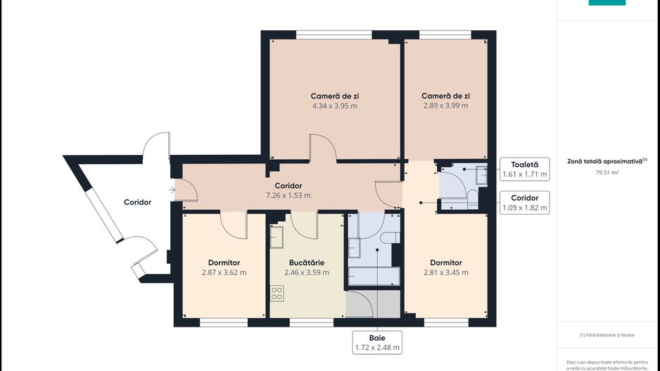 Apartament cu 4 camere, Miorița - Poză 10