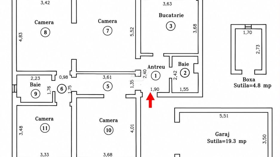 Bloc tip asociatie - zona Kiriac. 4 camere, 3 balcoane. Garaj si boxa. - Poză 19