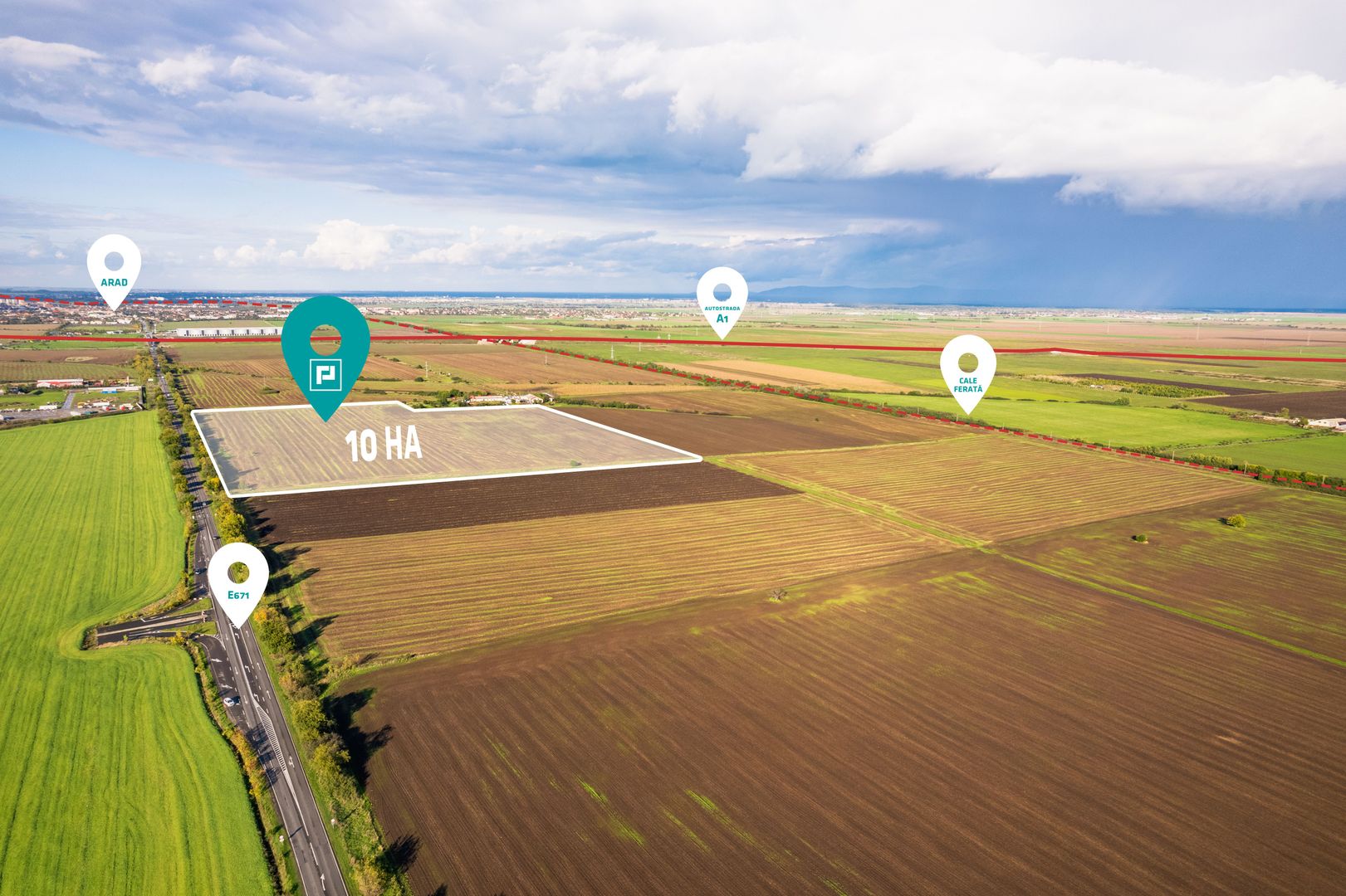 Teren de 100000 mp în Arad - Poză 1