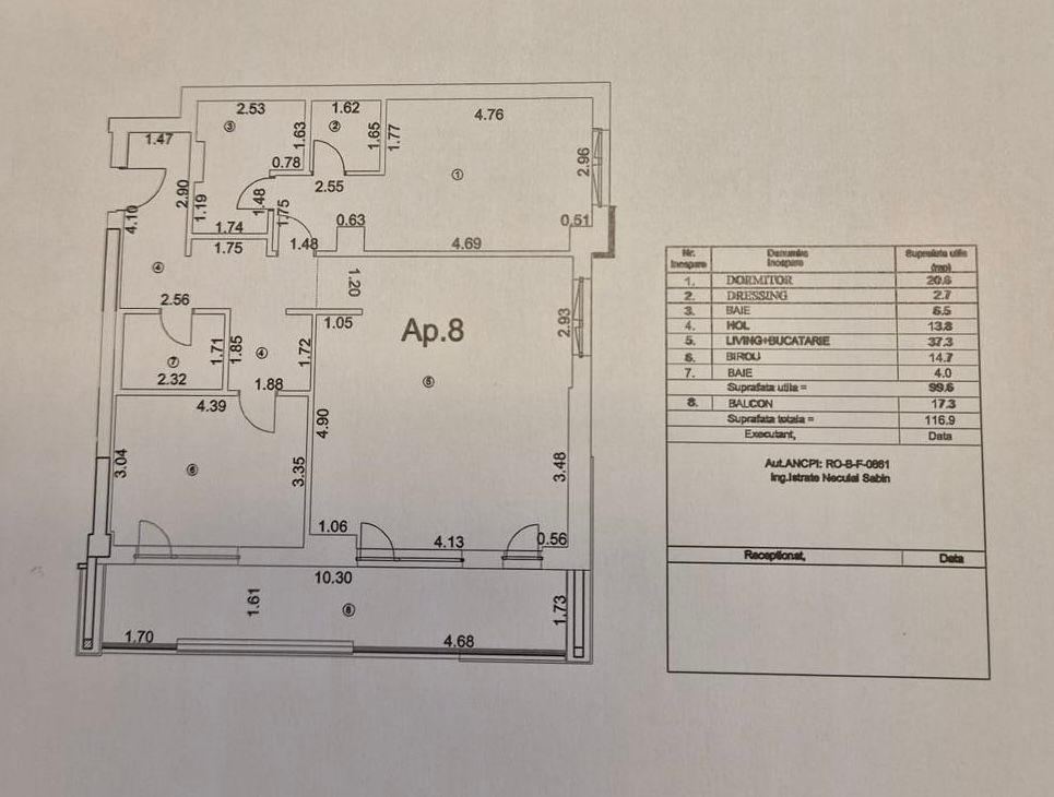 Apartament cu 3 camere de vanzare in 5 Residence Forest Apartments - Schiță 36