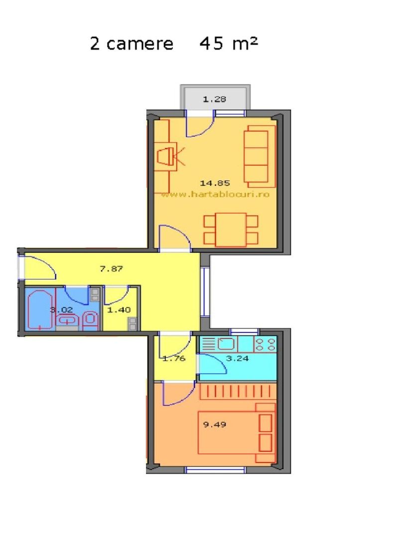 APARTAMENT 2 CAMERE | ETAJ 5/10 | BOILER | LOC PARCARE | BLOC REABILITAT - Poză 10