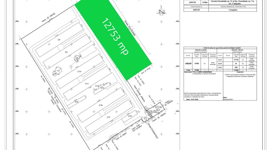 Teren intravilan parcelabil Cumpana - dubla deschidere (60ml + 200ml) - Poză 1