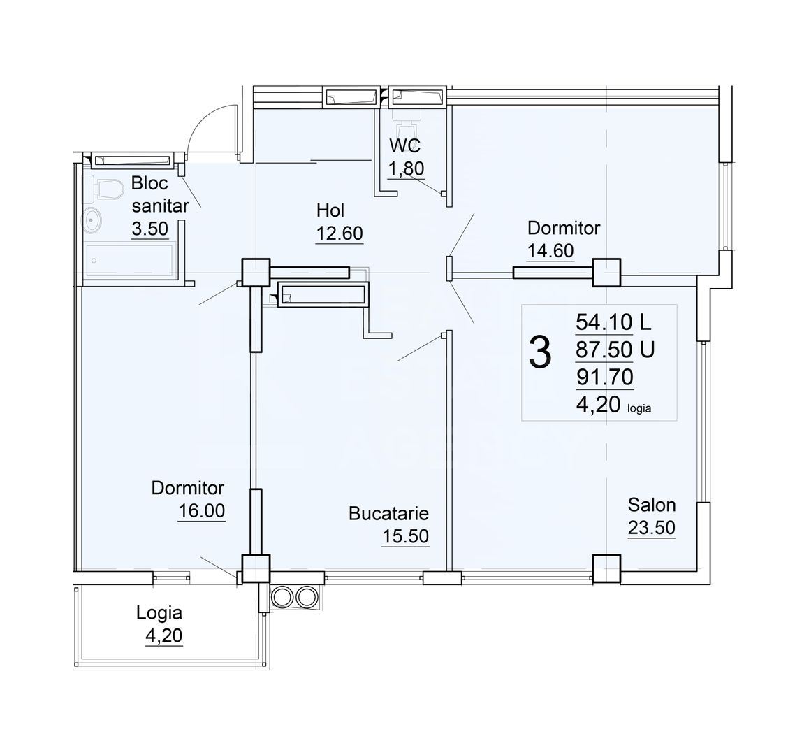 Vânzare, apartament, 3 camere, stradela Studenților, Poșta Veche. - Poză 3